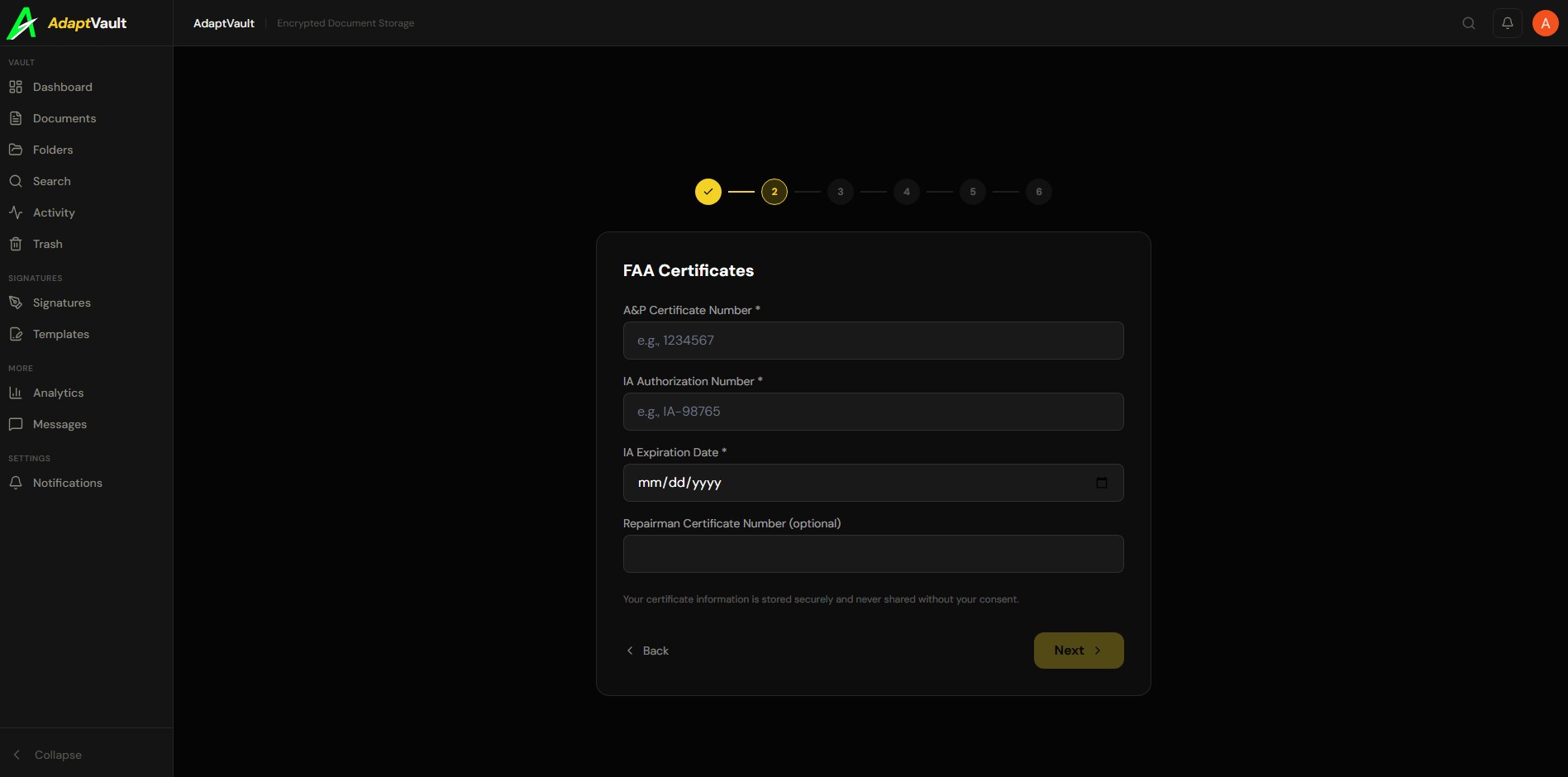 IA Inspector FAA Certificate view