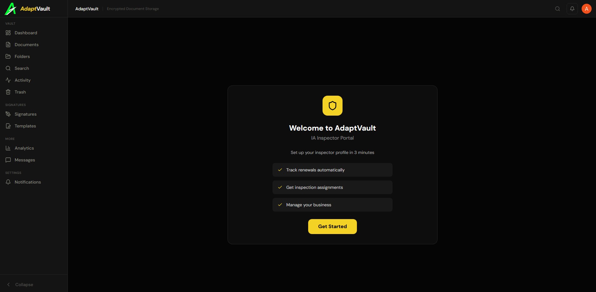 IA Inspector Portal view