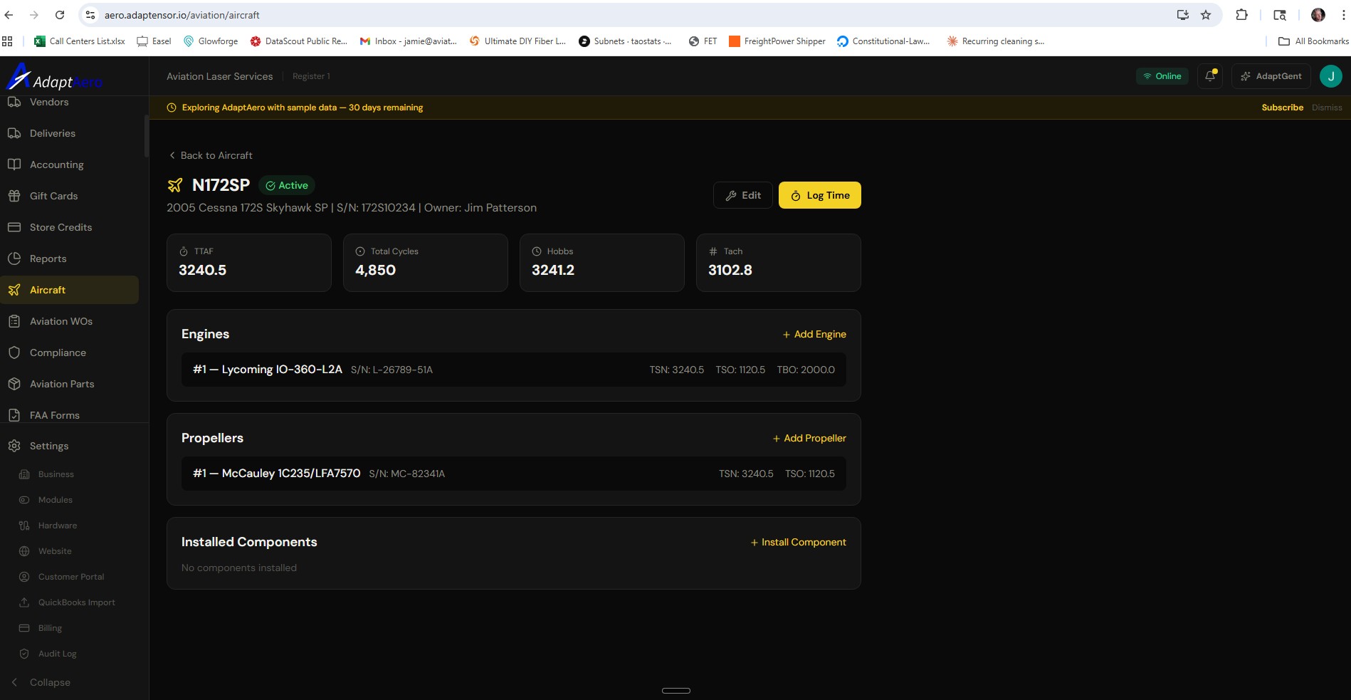 Aircraft Registry screenshot